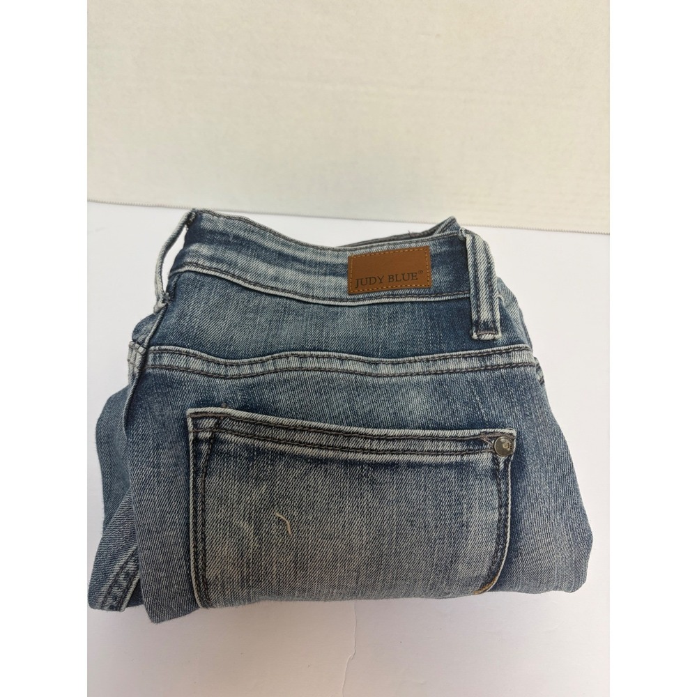 Judy Blue Skinny Hi-Rise Heavy Handsand Light Wash Jeans Size 7/28 Style #82190